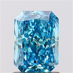 Picture of Lab Created Diamond 1.17 Carats, Radiant with  Cut, Fancy Vivid Blue Color, VS1 Clarity and Certified by IGI