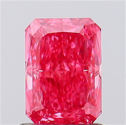 Picture of Lab Created Diamond 1.01 Carats, Radiant with  Cut, Fancy Vivid Pink Color, VVS2 Clarity and Certified by IGI