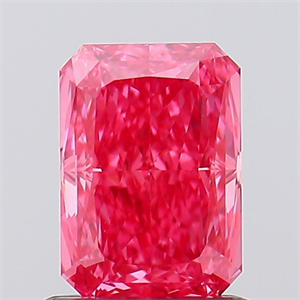Picture of Lab Created Diamond 1.01 Carats, Radiant with  Cut, Fancy Vivid Pink Color, VVS2 Clarity and Certified by IGI
