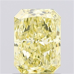 Picture of Lab Created Diamond 1.05 Carats, Radiant with  Cut, Fancy Intense Yellow Color, VS1 Clarity and Certified by IGI