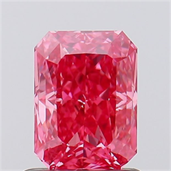 Picture of Lab Created Diamond 1.01 Carats, Radiant with  Cut, Fancy Vivid Pink Color, VVS2 Clarity and Certified by IGI
