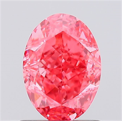 Picture of Lab Created Diamond 1.04 Carats, Oval with  Cut, Fancy Vivid Pink Color, VS1 Clarity and Certified by IGI