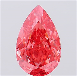 Picture of Lab Created Diamond 6.14 Carats, Pear with  Cut, Fancy Vivid Pink Color, VS1 Clarity and Certified by IGI