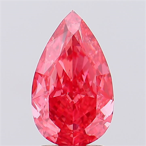 Picture of Lab Created Diamond 2.52 Carats, Pear with  Cut, Fancy Vivid Pink Color, VS1 Clarity and Certified by IGI