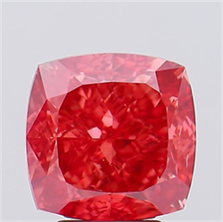 Picture of Lab Created Diamond 6.04 Carats, SQUARE CUSHION with  Cut, Fancy Vivid Pink Color, VS2 Clarity and Certified by IGI