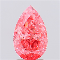 Picture of Lab Created Diamond 2.07 Carats, Pear with  Cut, Fancy Vivid Pink Color, VS1 Clarity and Certified by IGI