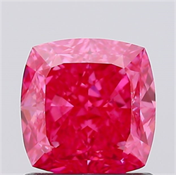Picture of Lab Created Diamond 1.17 Carats, SQUARE CUSHION with  Cut, Fancy Vivid Pink Color, VS1 Clarity and Certified by IGI