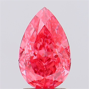Picture of Lab Created Diamond 2.05 Carats, Pear with  Cut, Fancy Vivid Pink Color, VS1 Clarity and Certified by IGI
