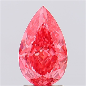 Picture of Lab Created Diamond 2.03 Carats, Pear with  Cut, Fancy Vivid Pink Color, VS1 Clarity and Certified by IGI