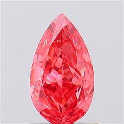 Picture of Lab Created Diamond 1.00 Carats, Pear with  Cut, Fancy Vivid Pink Color, VS2 Clarity and Certified by IGI