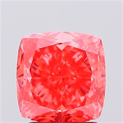 Picture of Lab Created Diamond 2.09 Carats, SQUARE CUSHION with  Cut, Fancy Vivid Pink Color, VS1 Clarity and Certified by IGI