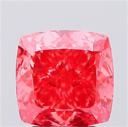 Picture of Lab Created Diamond 3.14 Carats, SQUARE CUSHION with  Cut, Fancy Vivid Pink Color, VVS2 Clarity and Certified by IGI