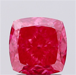 Picture of Lab Created Diamond 2.01 Carats, SQUARE CUSHION with  Cut, Fancy Vivid Pink Color, VS2 Clarity and Certified by IGI