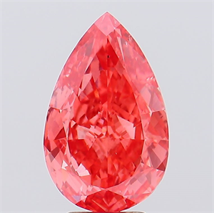 Picture of Lab Created Diamond 5.13 Carats, Pear with  Cut, Fancy Vivid Pink Color, VS2 Clarity and Certified by IGI