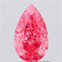 Picture of Lab Created Diamond 1.01 Carats, Pear with  Cut, Fancy Vivid Pink Color, VS1 Clarity and Certified by IGI