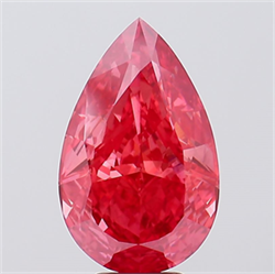 Picture of Lab Created Diamond 7.49 Carats, Pear with  Cut, Fancy Vivid Pink Color, VS2 Clarity and Certified by IGI