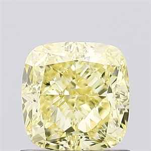 Picture of Lab Created Diamond 1.04 Carats, SQUARE CUSHION with  Cut, Fancy Vivid Yellow Color, VS1 Clarity and Certified by IGI
