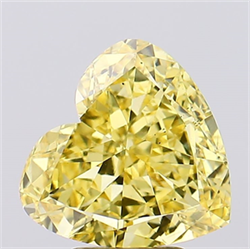 Foto Del inventario de diamantes de laboratorio, 4.51 quilates, Corazón , Color Fancy Vivid Yellow, claridad VS2 y certificado IGI de