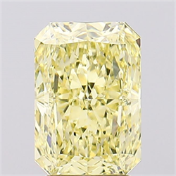 Picture of Lab Created Diamond 3.03 Carats, Radiant with  Cut, Fancy Intense Yellow Color, VS2 Clarity and Certified by IGI