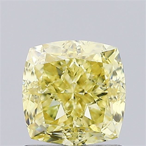 Picture of Lab Created Diamond 1.23 Carats, SQUARE CUSHION with  Cut, Fancy Intense Yellow Color, VS1 Clarity and Certified by IGI