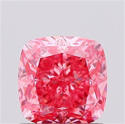 Picture of Lab Created Diamond 1.03 Carats, SQUARE CUSHION with  Cut, Fancy Vivid Pink Color, VS1 Clarity and Certified by IGI