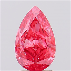 Picture of Lab Created Diamond 2.08 Carats, Pear with  Cut, Fancy Vivid Pink Color, VS1 Clarity and Certified by IGI
