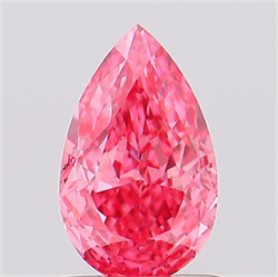 Picture of Lab Created Diamond 1.00 Carats, Pear with  Cut, Fancy Vivid Pink Color, VS2 Clarity and Certified by IGI