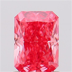 Picture of Lab Created Diamond 1.08 Carats, Radiant with  Cut, Fancy Vivid Pink Color, VS1 Clarity and Certified by IGI