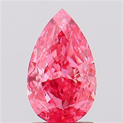 Picture of Lab Created Diamond 1.57 Carats, Pear with  Cut, Fancy Vivid Pink Color, VVS2 Clarity and Certified by IGI
