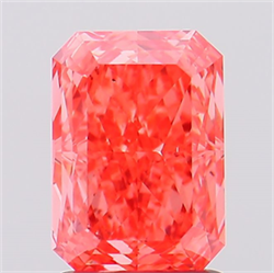 Picture of Lab Created Diamond 2.01 Carats, Radiant with  Cut, Fancy Vivid Pink Color, VS2 Clarity and Certified by IGI