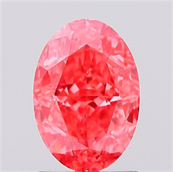 Picture of Lab Created Diamond 1.50 Carats, Oval with  Cut, Fancy Vivid Pink Color, VVS2 Clarity and Certified by IGI