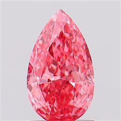 Picture of Lab Created Diamond 1.00 Carats, Pear with  Cut, Fancy Vivid Pink Color, VS1 Clarity and Certified by IGI