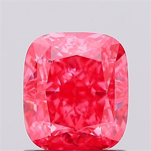 Picture of Lab Created Diamond 1.20 Carats, Cushion with  Cut, Fancy Vivid Pink Color, VS2 Clarity and Certified by IGI