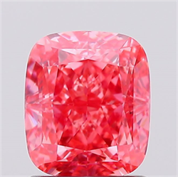Picture of Lab Created Diamond 1.54 Carats, Cushion with  Cut, Fancy Vivid Pink Color, VS2 Clarity and Certified by IGI
