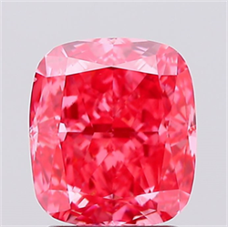 Picture of Lab Created Diamond 2.20 Carats, Cushion with  Cut, Fancy Vivid Pink Color, VS1 Clarity and Certified by IGI