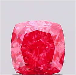 Picture of Lab Created Diamond 1.11 Carats, SQUARE CUSHION with  Cut, Fancy Vivid Pink Color, VS1 Clarity and Certified by IGI