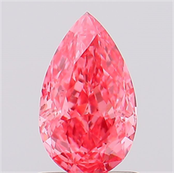 Picture of Lab Created Diamond 1.01 Carats, Pear with  Cut, Fancy Vivid Pink Color, VS2 Clarity and Certified by IGI