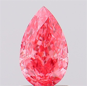 Picture of Lab Created Diamond 1.01 Carats, Pear with  Cut, Fancy Vivid Pink Color, VS2 Clarity and Certified by IGI
