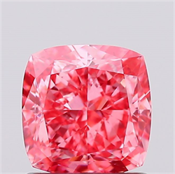 Picture of Lab Created Diamond 1.21 Carats, SQUARE CUSHION with  Cut, Fancy Vivid Pink Color, VS1 Clarity and Certified by IGI