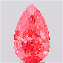 Picture of Lab Created Diamond 2.63 Carats, Pear with  Cut, Fancy Vivid Pink Color, VS1 Clarity and Certified by IGI