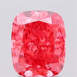 Picture of Lab Created Diamond 2.14 Carats, Cushion with  Cut, Fancy Vivid Pink Color, VS1 Clarity and Certified by IGI