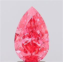Picture of Lab Created Diamond 2.03 Carats, Pear with  Cut, Fancy Vivid Pink Color, VS1 Clarity and Certified by IGI