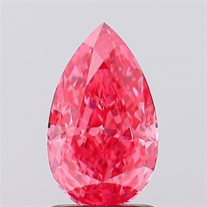 Picture of Lab Created Diamond 1.56 Carats, Pear with  Cut, Fancy Vivid Pink Color, VS1 Clarity and Certified by IGI