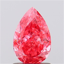 Picture of Lab Created Diamond 1.09 Carats, Pear with  Cut, Fancy Vivid Pink Color, VS2 Clarity and Certified by IGI