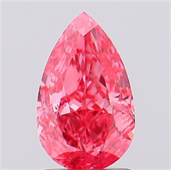 Picture of Lab Created Diamond 1.58 Carats, Pear with  Cut, Fancy Vivid Pink Color, VS2 Clarity and Certified by IGI