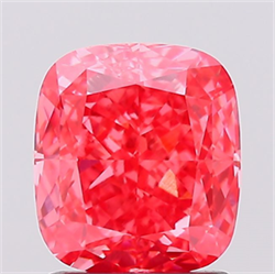 Picture of Lab Created Diamond 1.65 Carats, Cushion with  Cut, Fancy Vivid Pink Color, VS1 Clarity and Certified by IGI