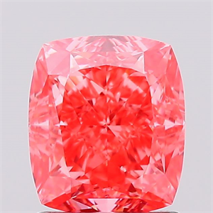 Picture of Lab Created Diamond 1.58 Carats, Cushion with  Cut, Fancy Vivid Pink Color, VVS2 Clarity and Certified by IGI