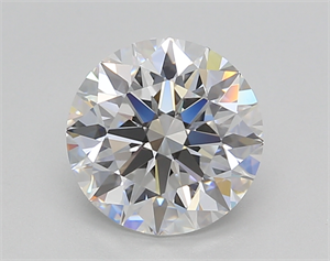 Picture of Lab Created Diamond 1.89 Carats, Round with Ideal Cut, D Color, VS1 Clarity and Certified by IGI