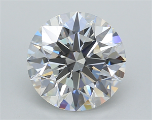 Picture of Lab Created Diamond 3.02 Carats, Round with Excellent Cut, E Color, VVS2 Clarity and Certified by GIA