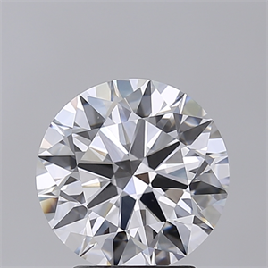Picture of Lab Created Diamond 3.02 Carats, Round with Excellent Cut, E Color, VVS2 Clarity and Certified by GIA